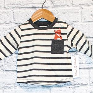 NEW! 3M Long Sleeve Grey and White Striped Shirt